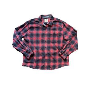 Woolrich Mens XXL Plaid Flannel Shirt Red & Black Button-Up Long Sleeve Soft & W
